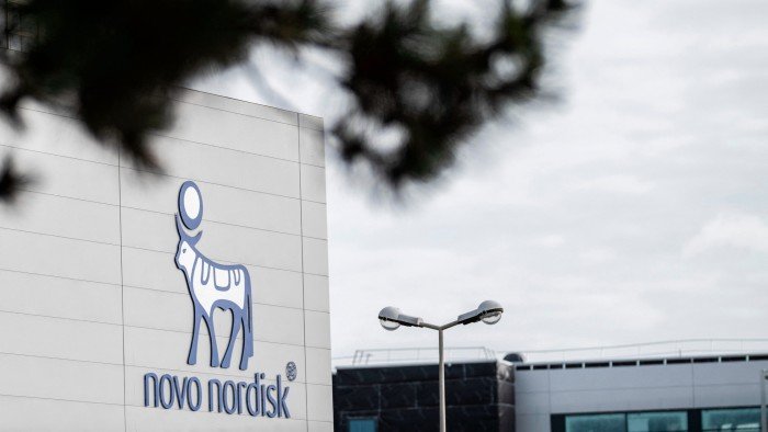Novo hunts for ‘maximum potential’ from obesity drug CagriSema Novo Nordisk factory logo in Chartres, France