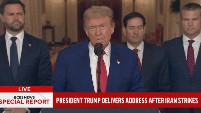 President Trump Warns Iran in Live Address to Nation on Airstrikes
