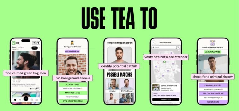 screenshots of teap app