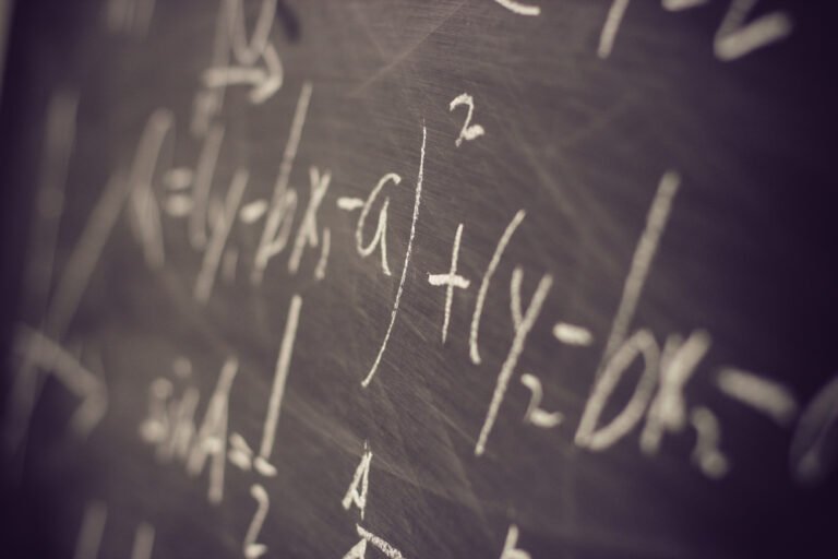 math equations on a chalkboard