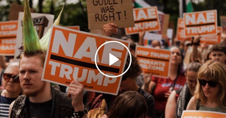 Protesters Take to the Streets in Scotland as Trump Golfs