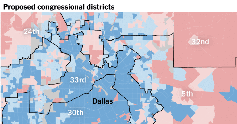 Texas GOP’s New Congressional Map Targets Democratic Urban Districts