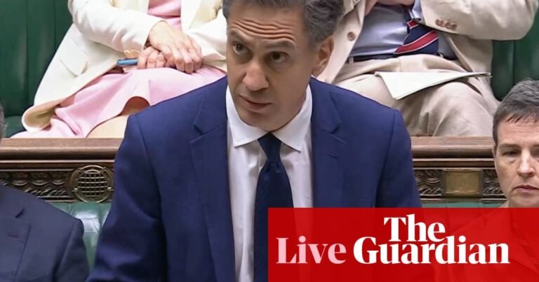 UK politics: Tories’ energy policy shows they are ‘anti-science, anti-jobs, anti-future’ Miliband tells MPs – as it happened | Politics