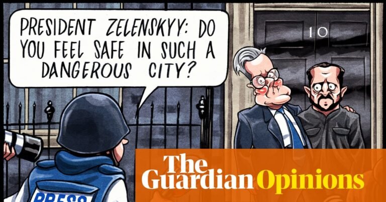 Ben Jennings on Volodymyr Zelenskyy’s visit to London – cartoon