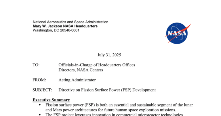 NASA Lunar Reactor Directive – The New York Times NASA Lunar Reactor Directive - The New York Times