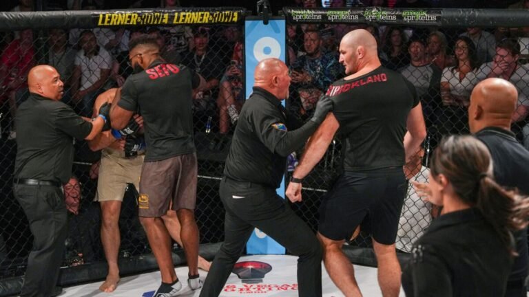 Sean Strickland suspended six months after attacking fighter in post-fight brawl while serving as cornerman Sean Strickland suspended six months after attacking fighter in post-fight brawl while serving as cornerman