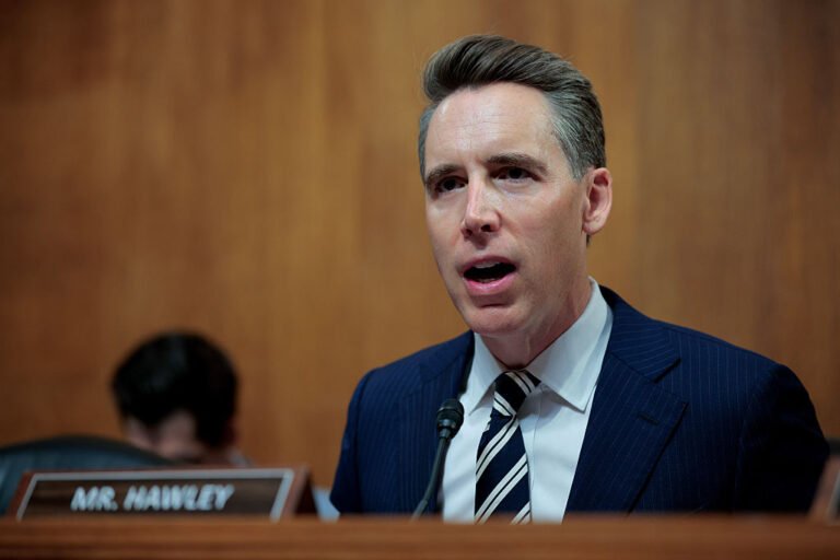 The Senate Judiciary Committee's Subcommittee on Crime and Counterterrorism Chairman Josh Hawley (R-MO) presides over a hearing about artificial intelligence generative models training on copyrighted works in the Dirksen Senate Office Building on Capitol Hill on July 16, 2025 in Washington, DC.