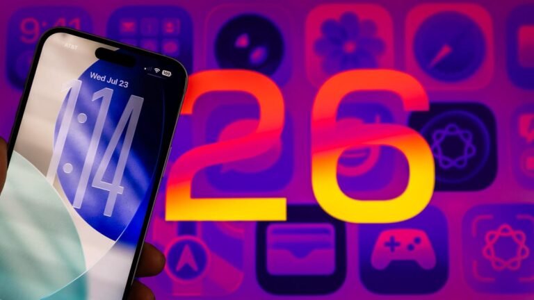 An iPhone next to the number 26.