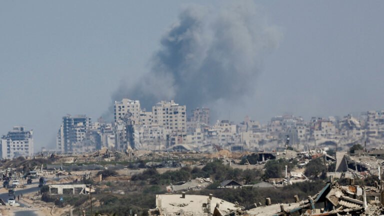 Al Jazeera reporter films Israeli strike on building in Gaza City | Gaza