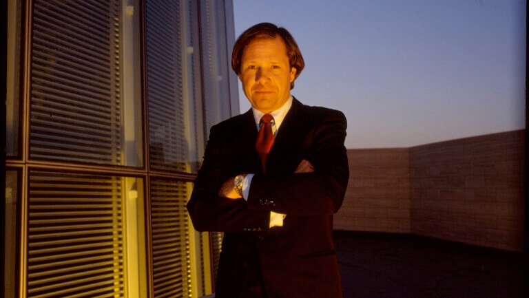 Portrait of American film executive Michael Ovitz, co-founder the Creative Artists Agency, Los Angeles, California, 1987.