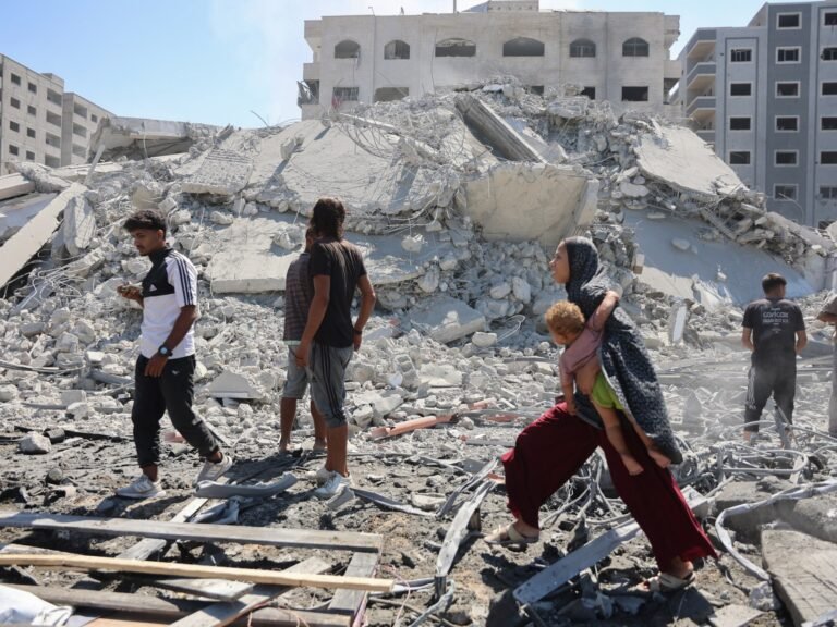 Israel kills dozens in Gaza as Amnesty warns of ‘unlawful’ displacement | Israel-Palestine conflict News