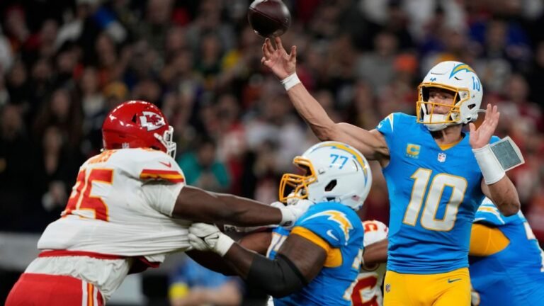 Justin Herbert shines as Chargers earn AFC West win in Sao Paulo