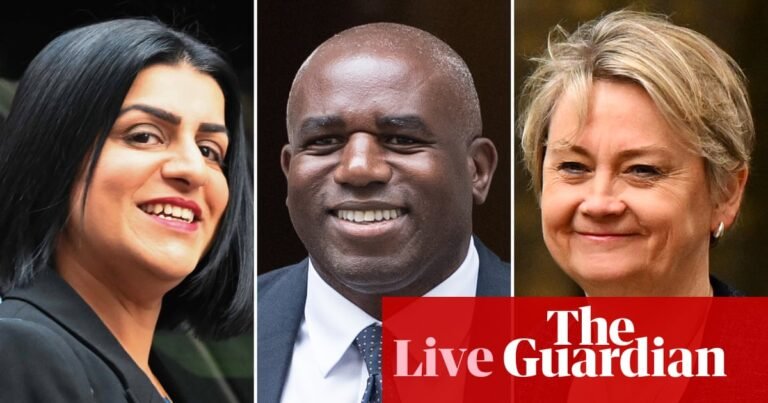 Lammy made deputy PM with Cooper as foreign secretary and Mahmood at Home Office – as it happened | Politics