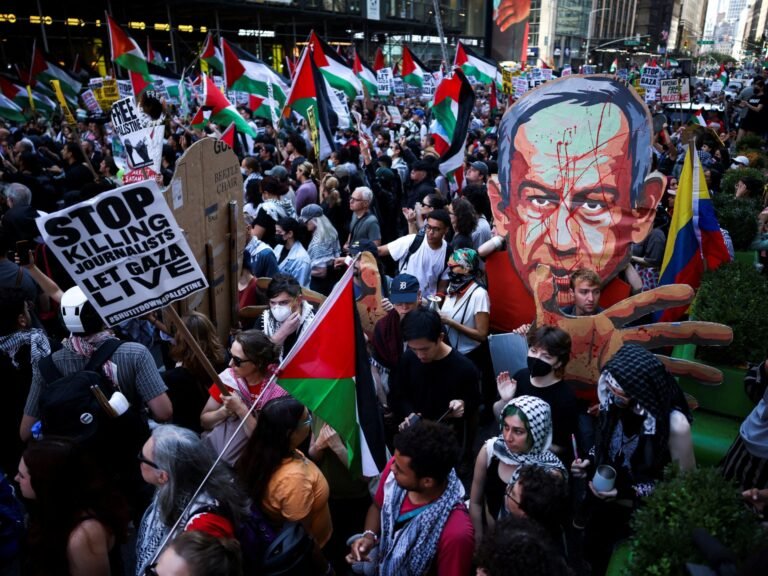 Protests, calls for sanctions greet Netanyahu at UN amid Gaza horrors | United Nations News