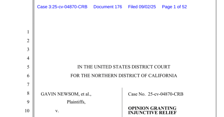 Read Judge’s Ruling on Trump’s Use of Troops in California Read Judge’s Ruling on Trump’s Use of Troops in California