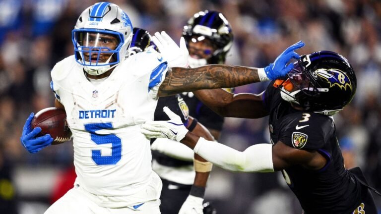 Rushing attack, pass rush help Lions defeat Ravens on road