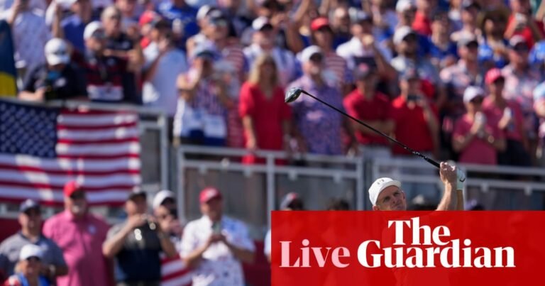 Ryder Cup 2025: USA 5-12 Europe after Hovland withdraws from singles – live | Ryder Cup 2025