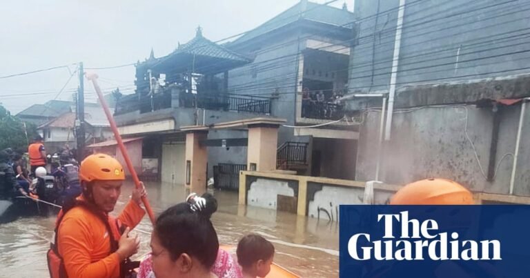 Streets submerged in Indonesia after deadly floods – video | Bali