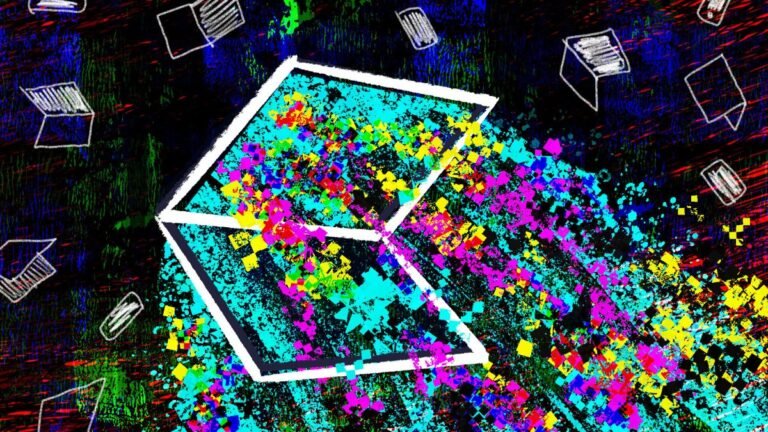 VC firm Insight Partners says thousands of staff and limited partners had personal data stolen in a ransomware attack an illustration of data spilling out of a laptop screen surrounded by patterns of laptops and other devices on a darkened background