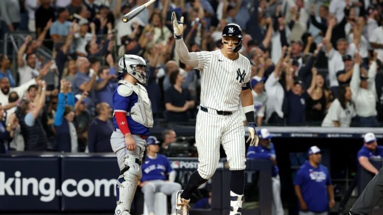 Blue Jays-Yankees: Aaron Judge hammers three-run homer to tie ALDS Game 3 score