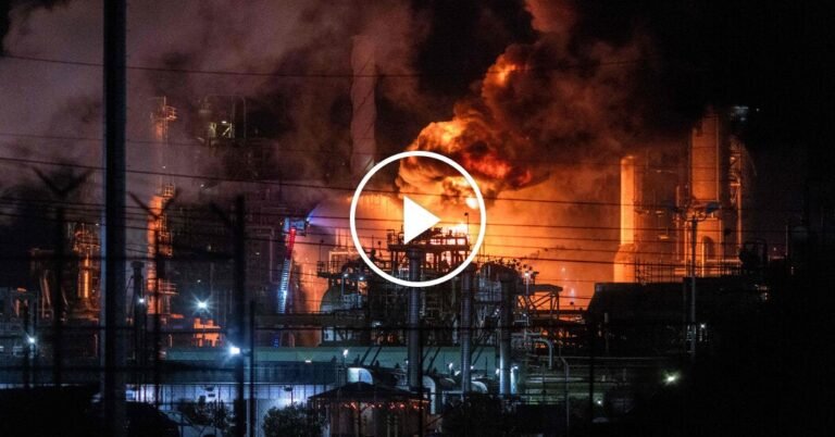 Explosion Causes Large Fire at Chevron Refinery