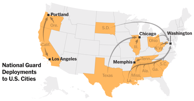 How and Where the National Guard Has Deployed to U.S. Cities How and Where the National Guard Has Deployed to U.S. Cities