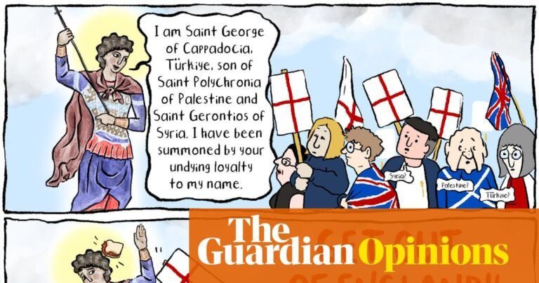 Madeline Horwath on St George returning to England – cartoon