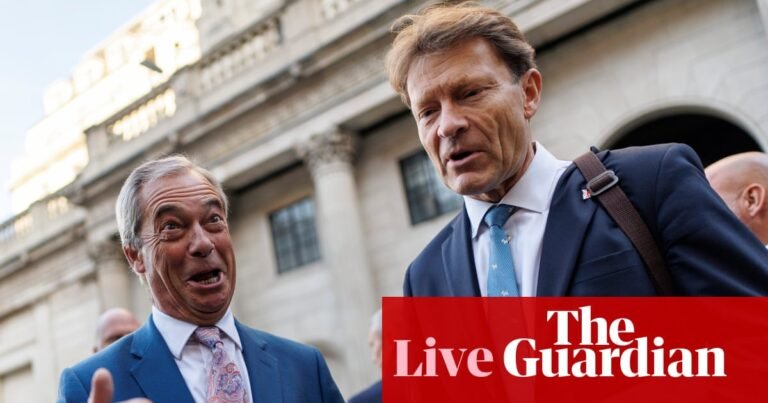 Richard Tice confirms Reform abandoning firm commitment to most of the £90bn tax cuts in its 2024 manifesto – UK politics live | Politics