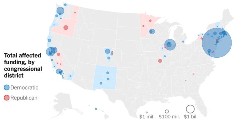 Trump Halts Billions in Grants for Democratic Districts During Shutdown Trump Halts Billions in Grants for Democratic Districts During Shutdown