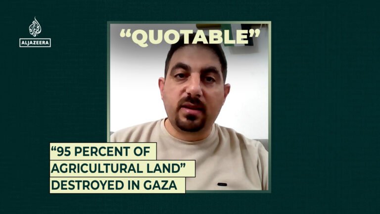 “95 percent of agricultural land” destroyed in Gaza | Gaza “95 percent of agricultural land” destroyed in Gaza | Gaza