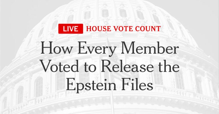 Live Count: The House Votes on Releasing the Epstein Files