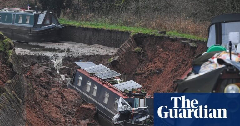Ten people rescued after boats pulled into sinkhole in Shropshire canal | Shropshire
