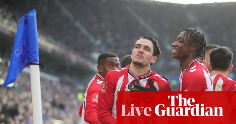 Everton and Sunderland goes to extra time, Wolves 6-1 Shrewsbury, and more: FA Cup third round – live | FA Cup