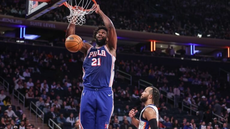 Joel Embiid's first dunk of season fires up rising Sixers
