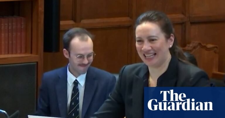 Moment judge's phone plays history podcast out loud during supreme court hearing – video | UK supreme court