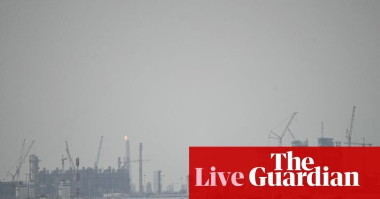 Gas prices surge 25% as Middle East conflict ‘spooks the markets’; airlines warn of higher fares as oil jumps 10% – business live | Business
