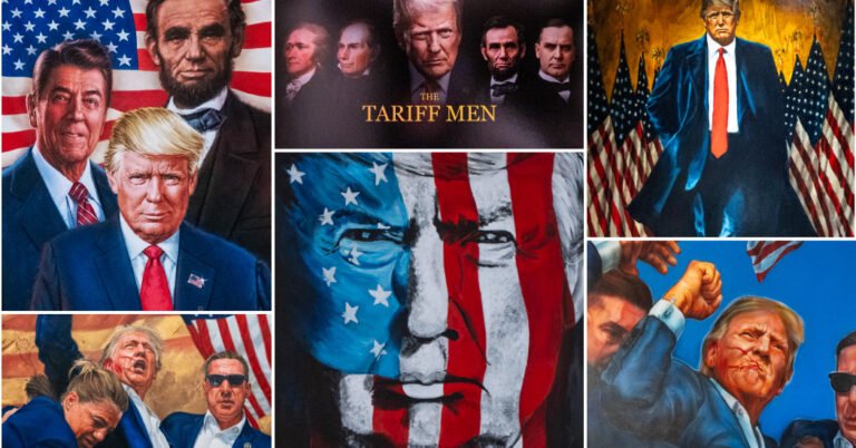 How President Trump’s Image Permeates the White House and Beyond