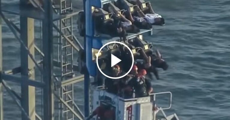 Roller Coaster Breaks, Stranding 8 Riders Nearly 100 Feet in the Air