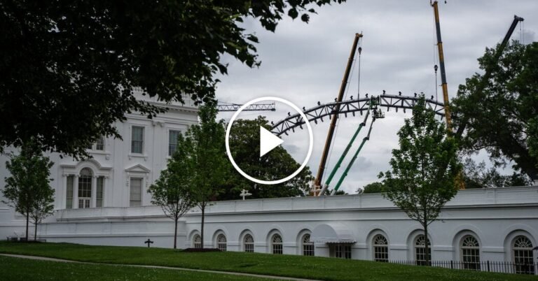 U.F.C. Arena Takes Shape on White House Lawn U.F.C. Arena Takes Shape on White House Lawn