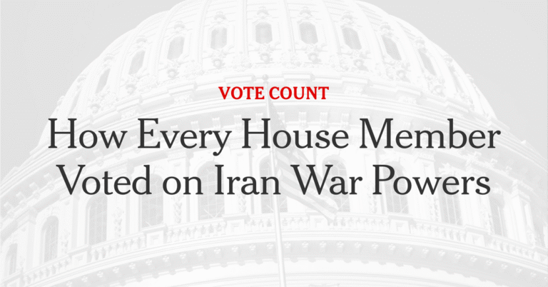 How Each House Member Voted on the Iran War Powers Resolution
