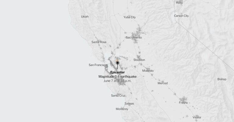 Map: 3.6-Magnitude Earthquake Shakes the San Francisco Bay Area