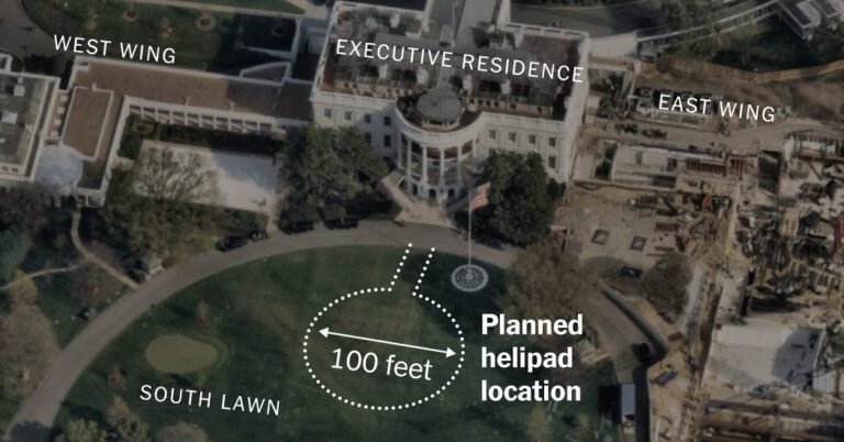 Inside Trump’s Swift Construction of a White House Helipad Inside Trump’s Swift Construction of a White House Helipad