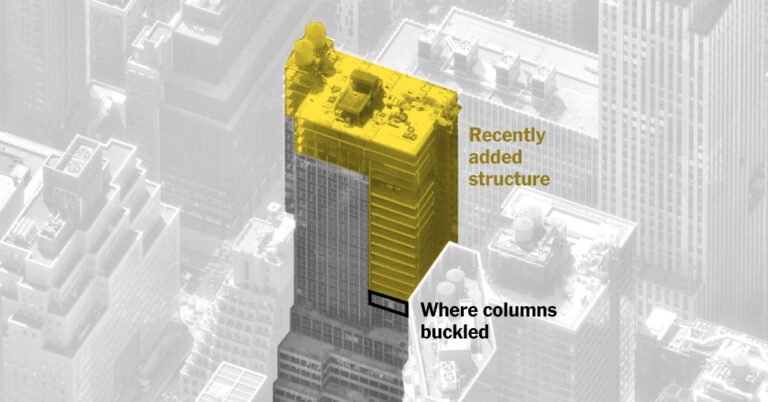 Manhattan Building’s Columns Buckled Beneath New Addition, Images Show Manhattan Building’s Columns Buckled Beneath New Addition, Images Show