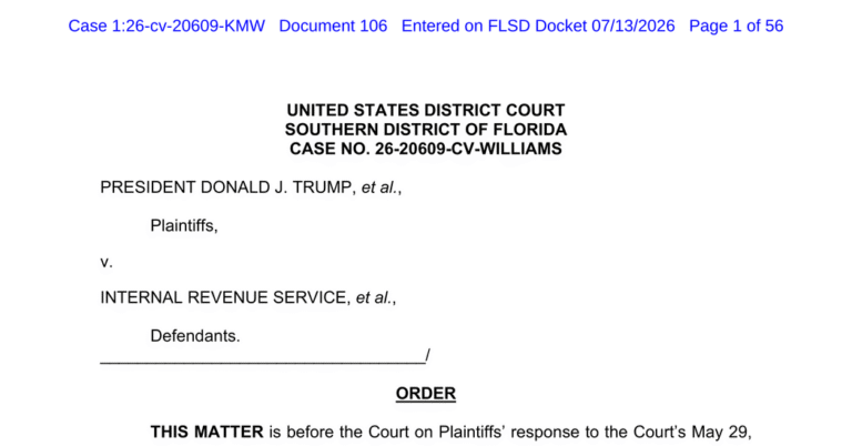 Read the Judge’s Ruling on Trump’s IRS Lawsuit