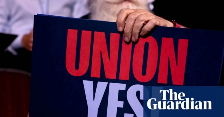 Tripling US union membership would shift $1.2tn to workers annually – report | US unions Tripling US union membership would shift $1.2tn to workers annually – report | US unions
