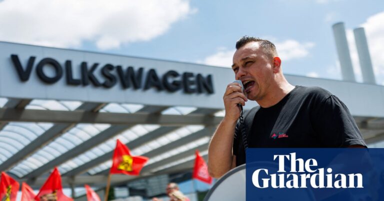 VW workers protest in Germany over proposed job cuts and factory closures | Volkswagen (VW)