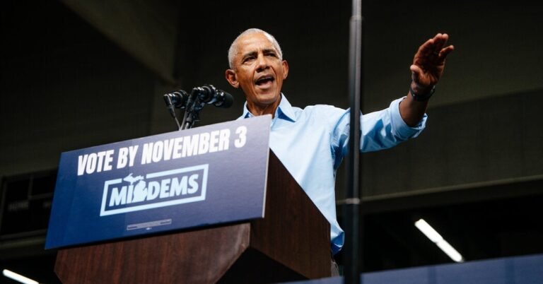 Midterm Elections Live Updates: Obama and Harris Head to Georgia as Trump Returns to Ohio